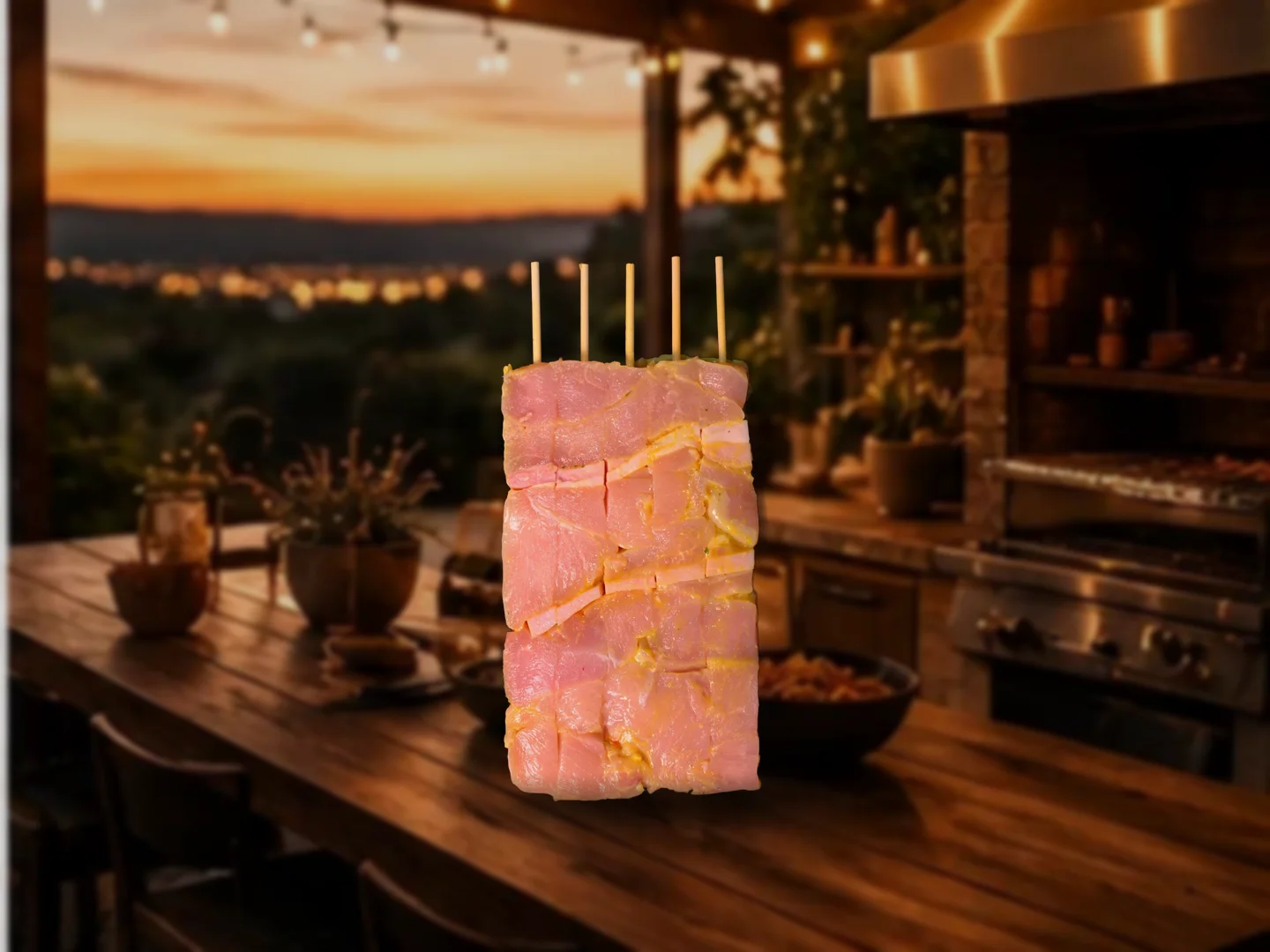 Espeto de Frango com Bacon resfriado, 5 unidades — Carnes Nobres Boutique